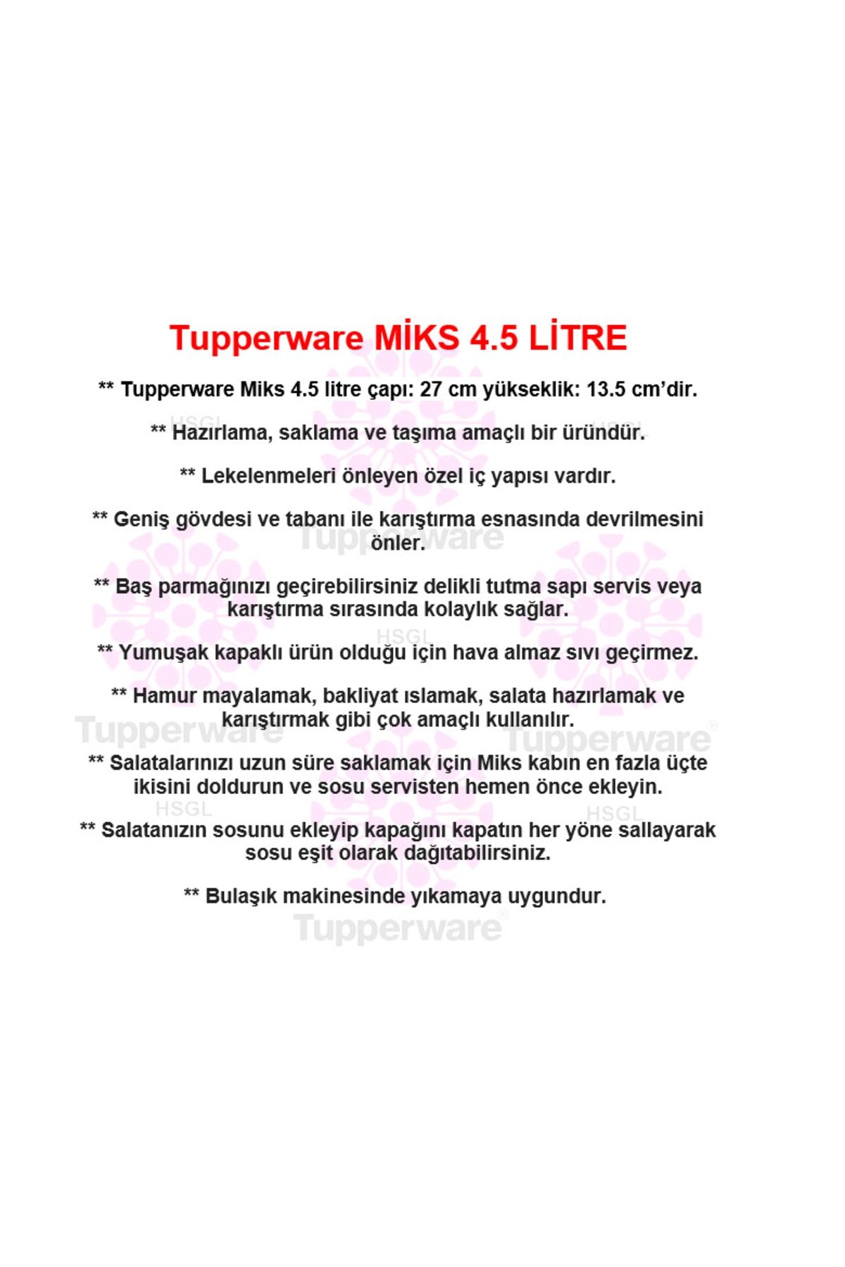Tupperware-4.5 Lt Mix Mixing and Storage Container - Hsgl 2