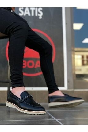 Ba0198 Kt Bağcıksız Cilt Erkek Klasik Ayakkabı Siyah BZ2-BA0198