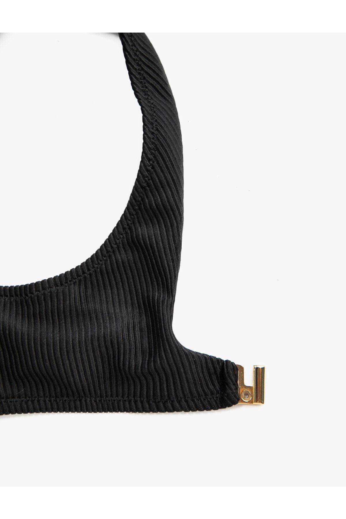 Koton Bikinioberteil Schwarz Unifarben Fast ausverkauft FN8734