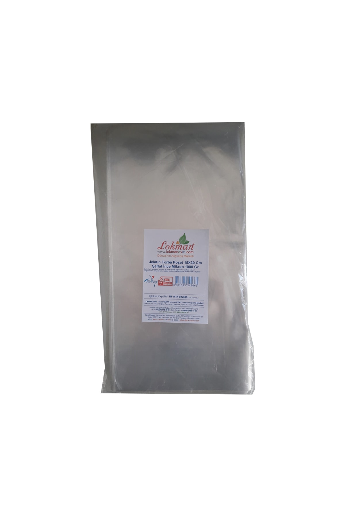 Gelatin Bag Sachet 15X30 Cm Transparent Thin Micron 1000 Gr 1 Pack