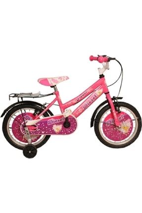 Pembe Metal Çamurluklu + Bagajlı Çocuk Bisikleti FLOWER16