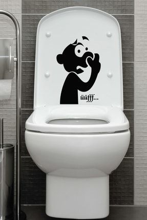 Komik Uff Koku Dekoratif | Klozet Banyo Wc Sticker STC27