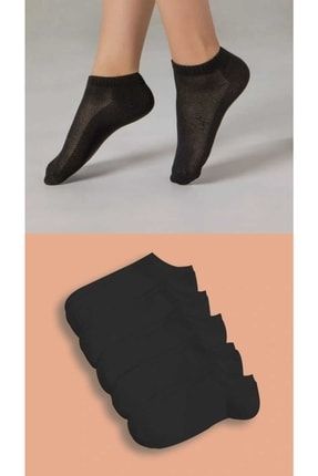 Unisex Siyah 4'lü Patik Çorap Seti DcSh01