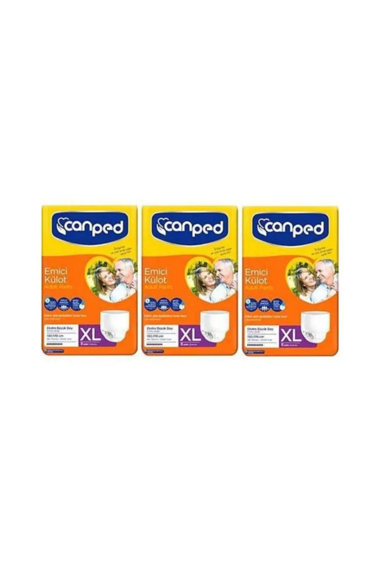 Canped Emici Külot Hasta Bezi Ekonomik Paket 3x30'lu 90 Adet Extra Büyük Boy