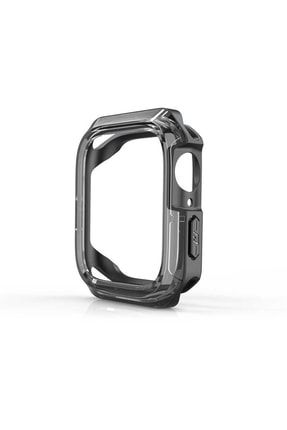 Apple Watch 7 45mm Için Gard-08 Ekranın Kenarlarını Koruyan Ve Kasa Koruyucu Siyah TYC00479767394