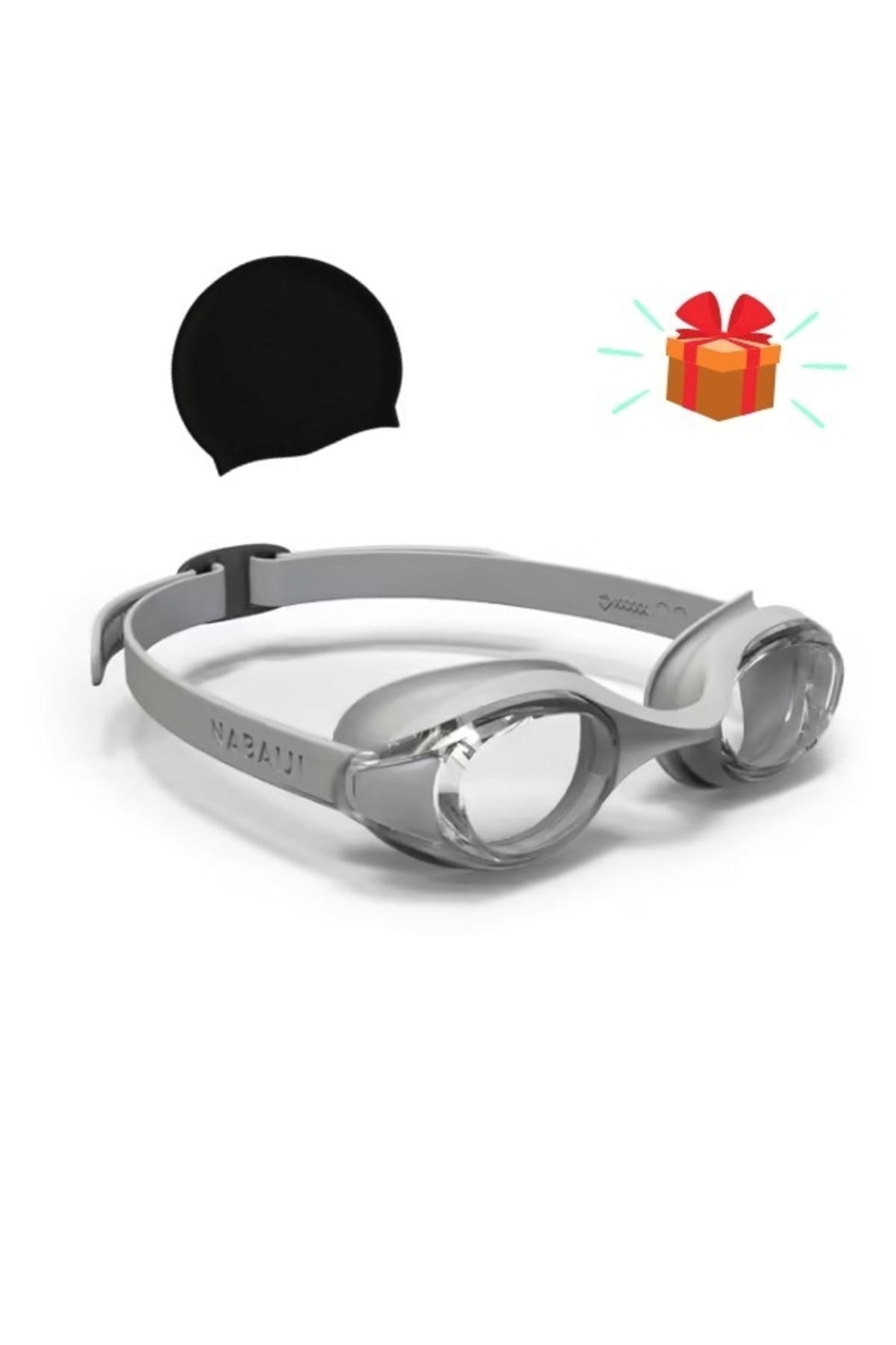 Swimming Goggles Gray Adjustable Anti-Fog