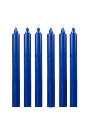 6 Lı Mavi Bakkal Mum 18x1.5 Cm CMP-CN-MUMVMM-EVDKRSYN-MM-3871