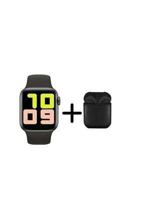 Iphone 13 Pro Uyumlu Kolay Kurulumlu Yeni Nesil Watch 6 Series Akıllı Saat + I12 Bluetooth Kulaklık BGW822
