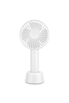 Şarjlı Fan Mini Taşınabilir El Ve Masa Üstü 3 Kademeli Hafif Vantilatör Fan Beyaz EC0042