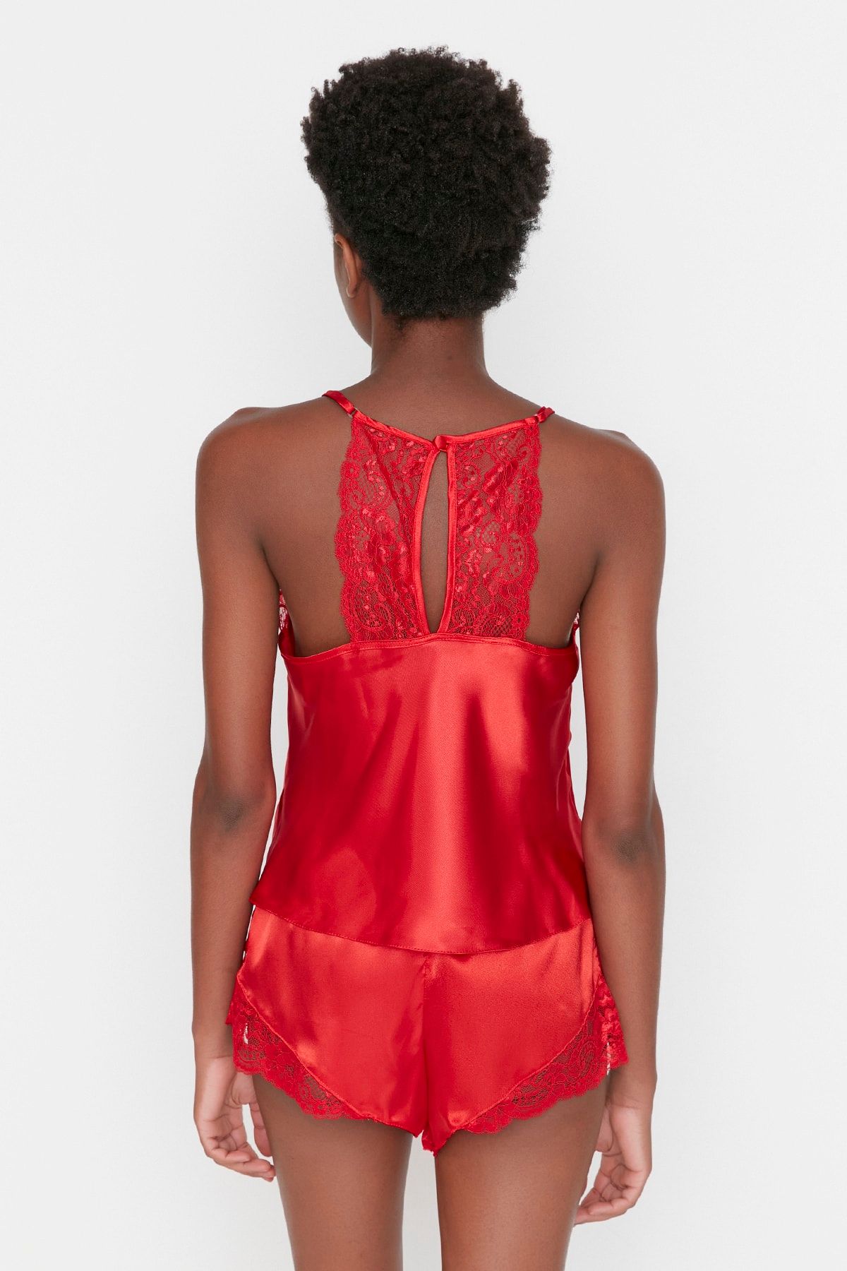 Trendyol Collection Pyjama Rot Unifarben QV7321