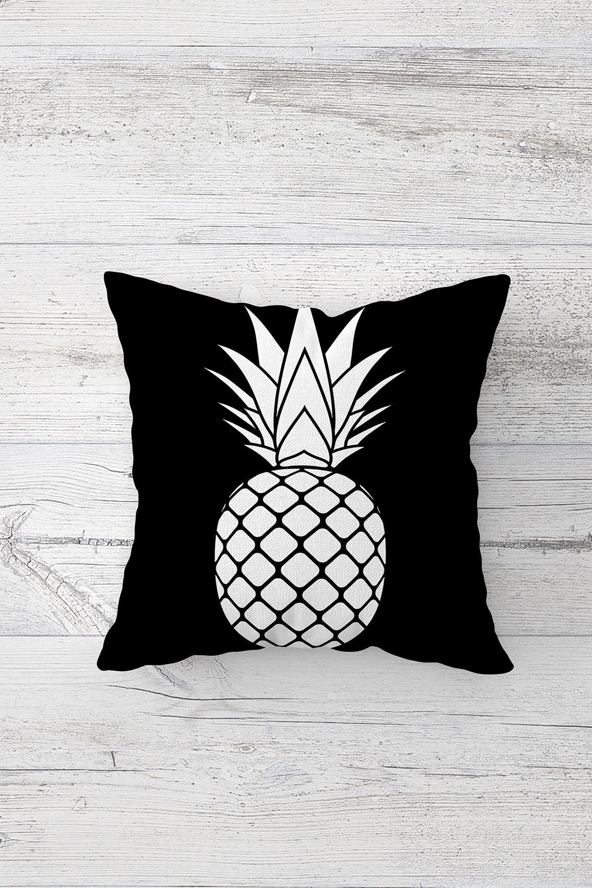 Pelangi-White Pineapple Double Sided Printed Hidden Zippered Pillowcase Throw Pillow Seat Pillowcase 1
