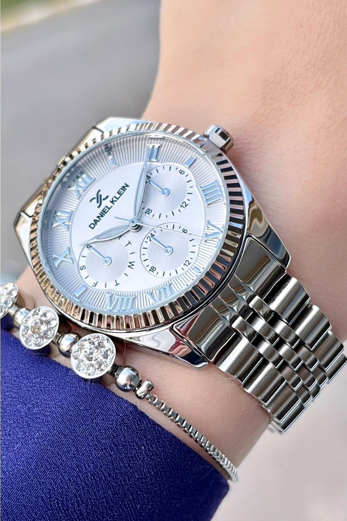 Daniel klein on sale silver watch