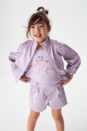 Lila Kız Çocuk Parıltılı Ceket P3909S6926