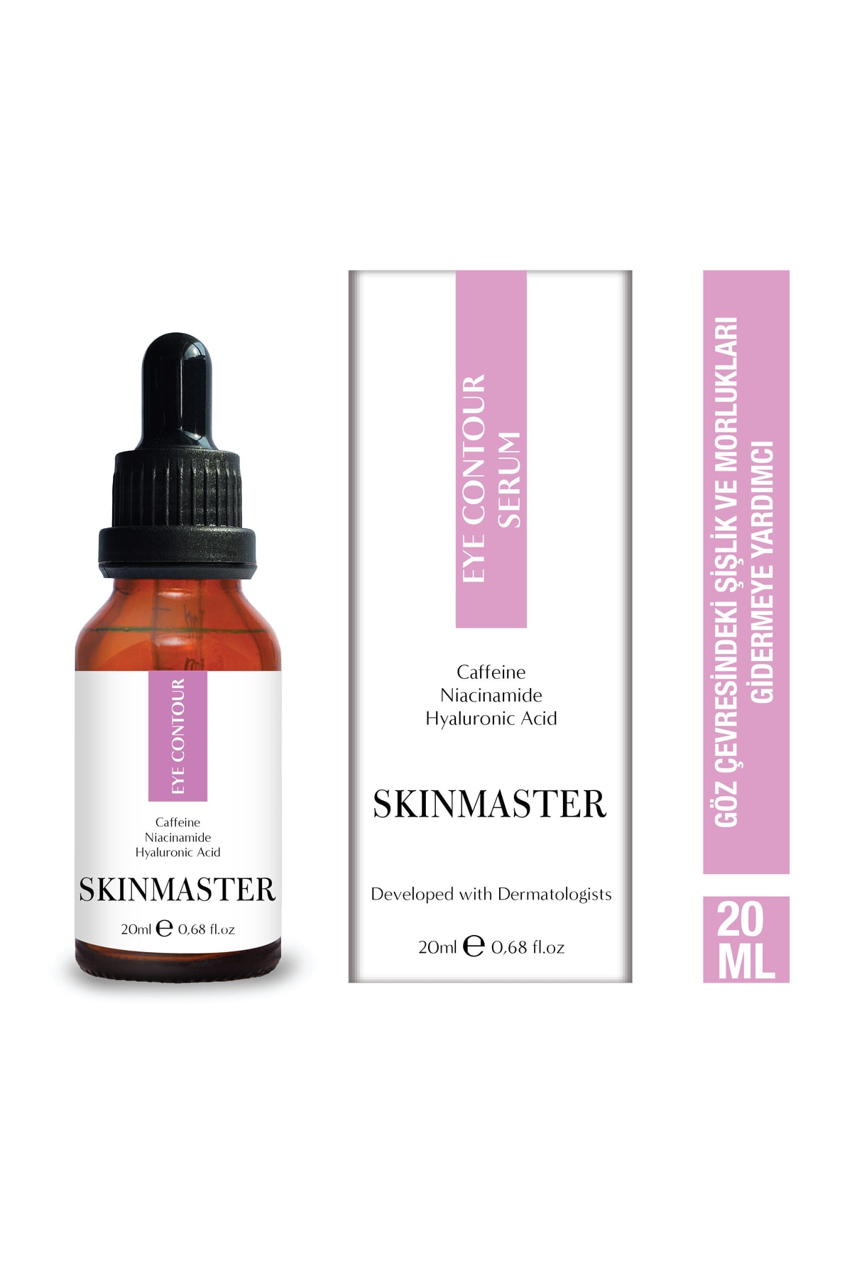 SkinMaster Göz Altı Görünüm Destekleyici Şişlik Ve Morluk Karşıtı Göz Çevresi Serumu (caffeine %5 + Ha + B3)