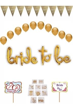 Bride To Be Bekarlığa Veda Partisi Gold Set azfa1143