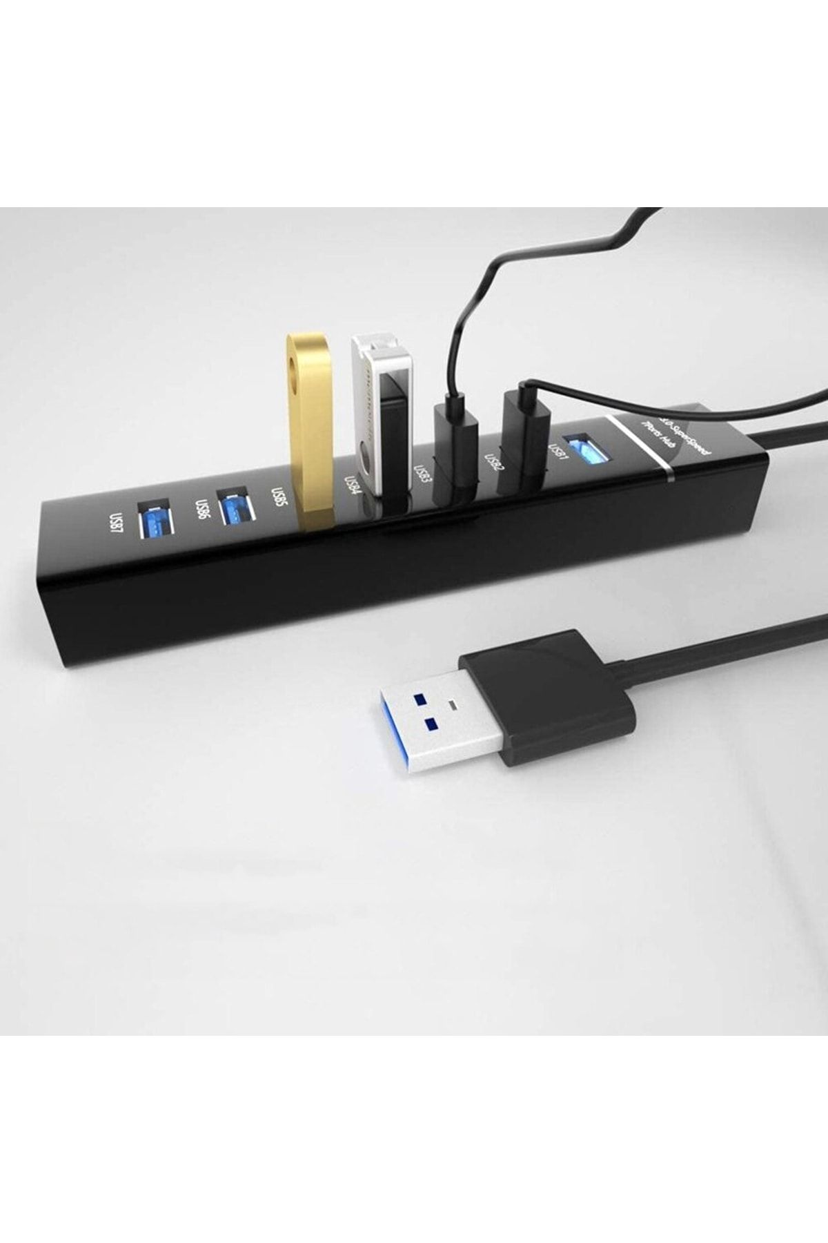 An-76 Usb 3.0 Super Speed 7 Port 5 Gbps Usb Çoklayıcı Hub 1mt Kablo - 5