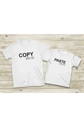 Baba Oğul Copy Paste Beyaz Tshirt COPY PASTE TSHIRT