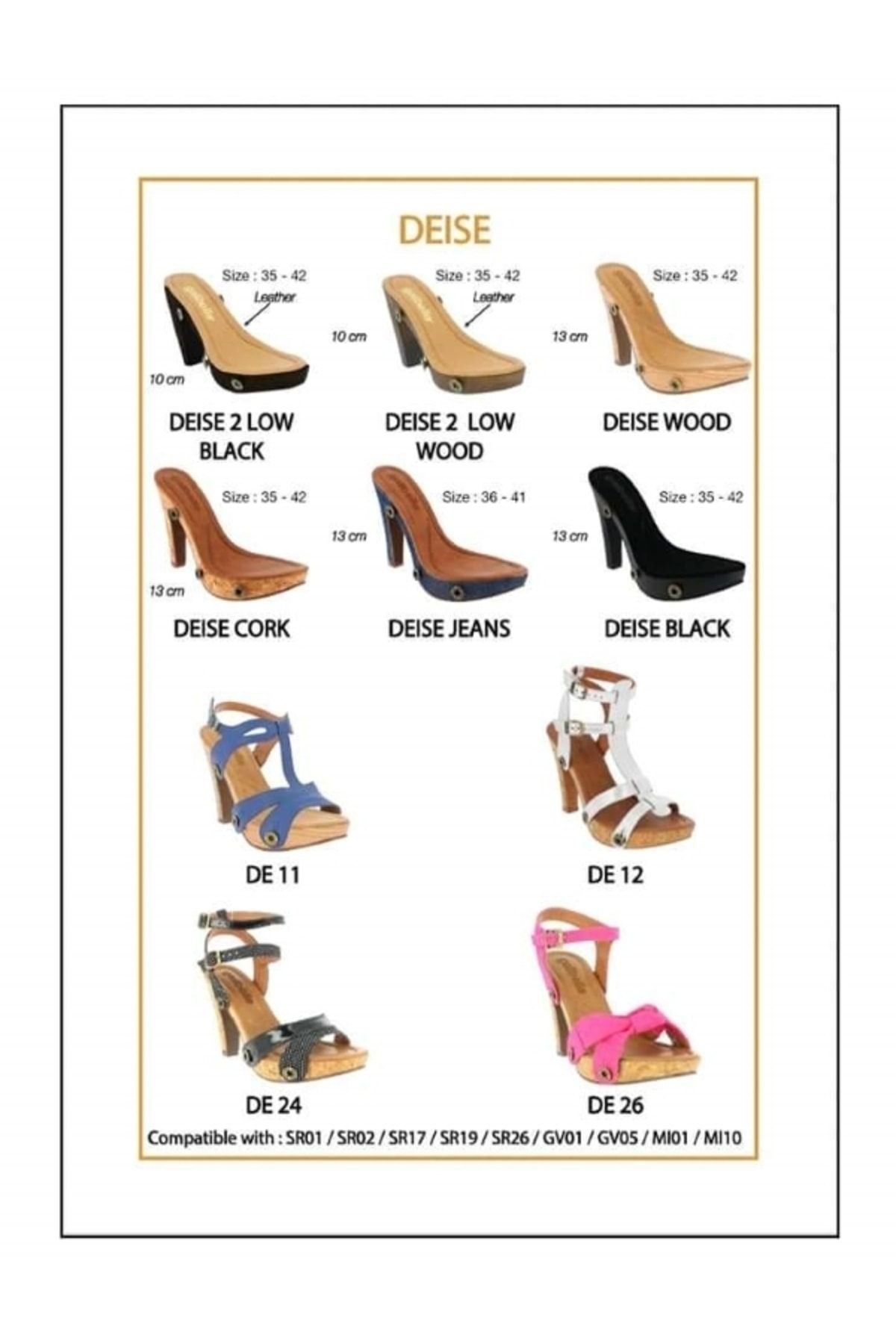 Galibelle-Deise Imported Women's Comfortable & Light Heeled Sandals Available in 2 Different Models (Replaceable Leather Upper Part) 7