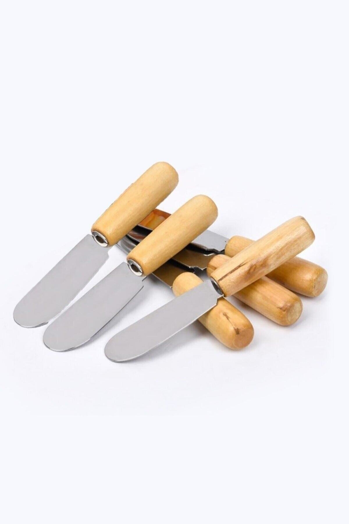 Bayev-6-Piece Wooden Handle Mini Jam And Butter Knife Wooden Handle Spatula Set Breakfast Knife 2