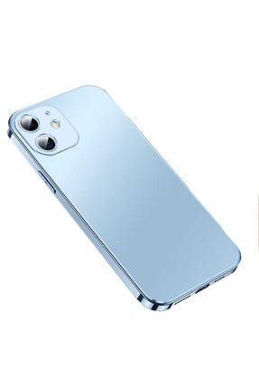 Iphone 11 Uyumlu Kılıf Kamera Korumalı Metal Çerçeveli Tpu Bobo Kapak Mavi T22568CPT