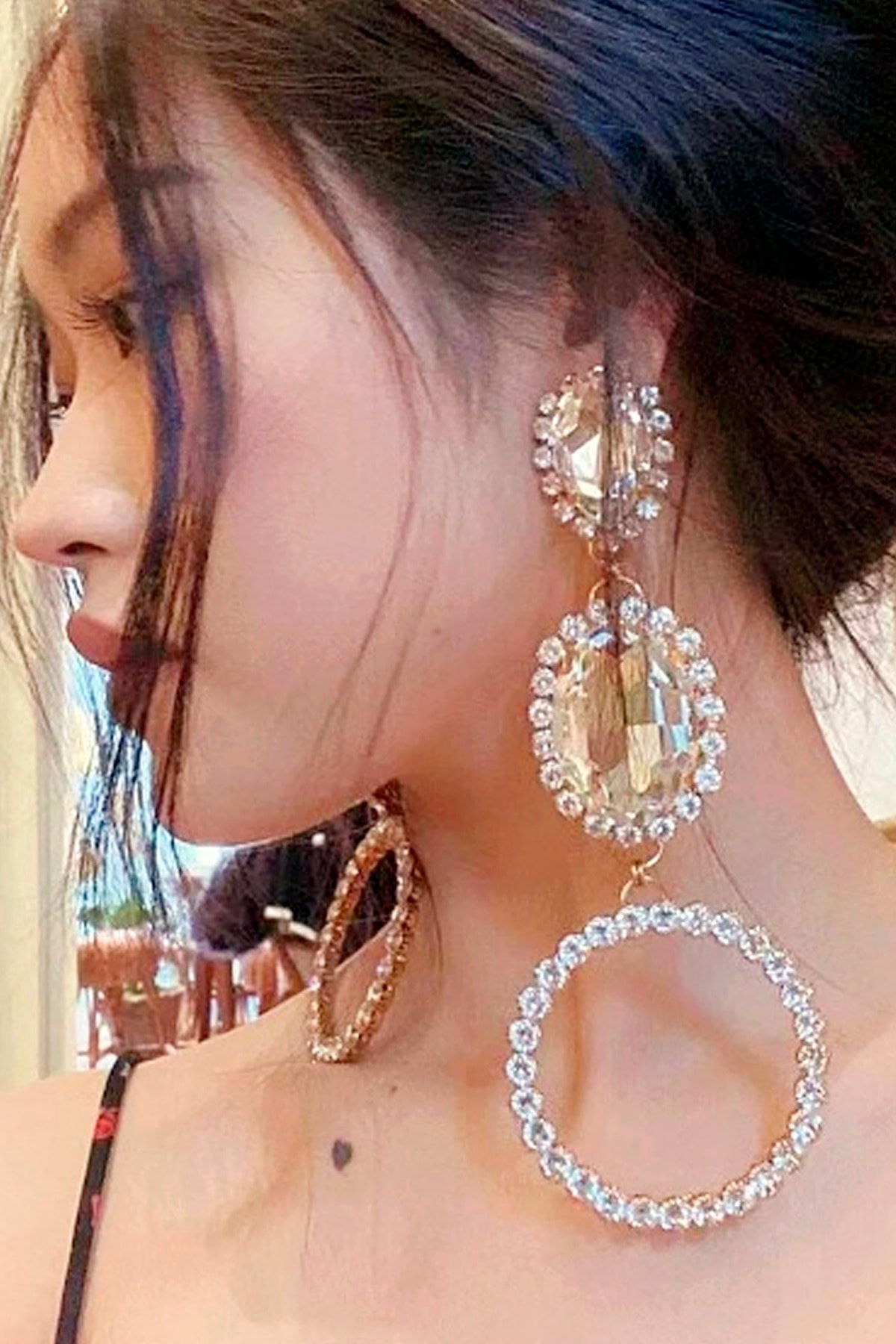 Large fashion shop earrings