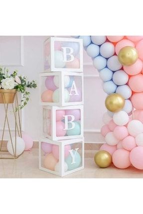 Baby Yazılı Şeffaf Kutu Ve Balon Seti MM2401