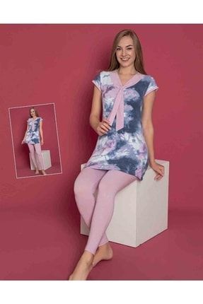Kadın Tunikli Tayt Pijama Takımı 52508