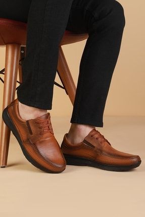 Hakiki Deri Erkek Klasik Ayakkabı Ortopedik IGN6001