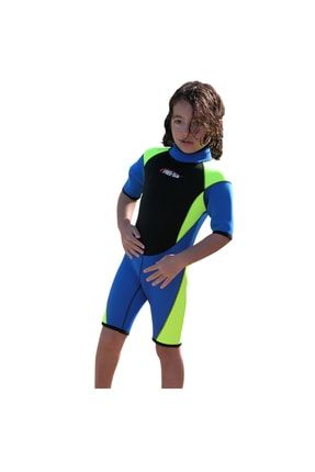 3mm Çocuk Shorty (KISA), Sörf Yüzme Scuba Tüplü Dalış Elbisesi ESHTYK3