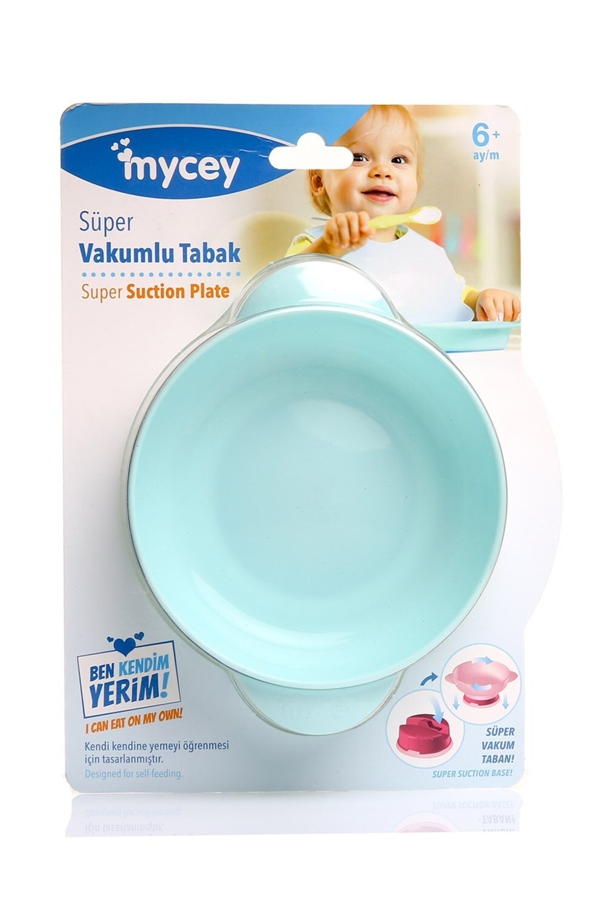 mycey Beslenme Seti(vakumlu Mama Tabağı +kutulu Kaşık Seti ) fotoğrafı 3 (önizleme)
