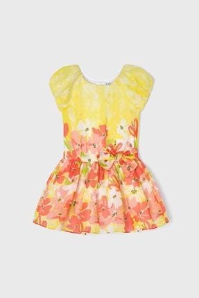 3-9 Yaş Kız Çocuk Flowery Elbise Sarı MYRL3917-1014