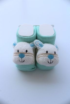 Bebek Sevimli Hayvan Çıngıraklı Çorap / Rattle Socks ÇOU8541.Mavi.0-3