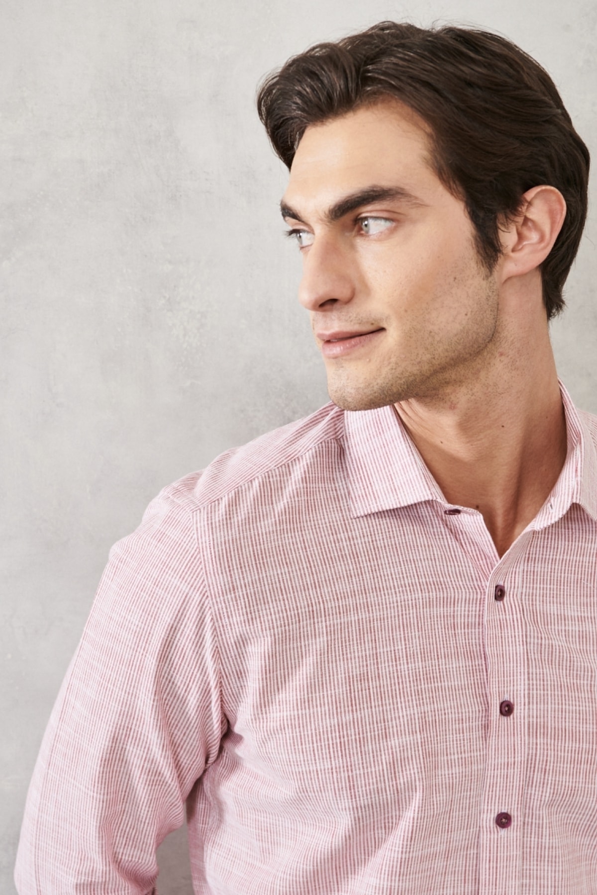 پیراهن آلتین ییلدیز کلاسیکس مردانه Pamuk - Poliamid بورگاندی  راه راه Slim Fit/اسلیم فیت    Slim/اسلیم فیت کژوال/روزمره | ALTINYILDIZ CLASSICS 4A2022200021 TR - تصویر 3