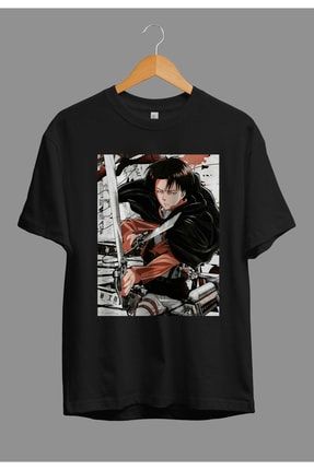 Oversize Attack On Titan Levi Ackerman Anime Karakter Baskılı Tasrım Tişört AKRB0409V