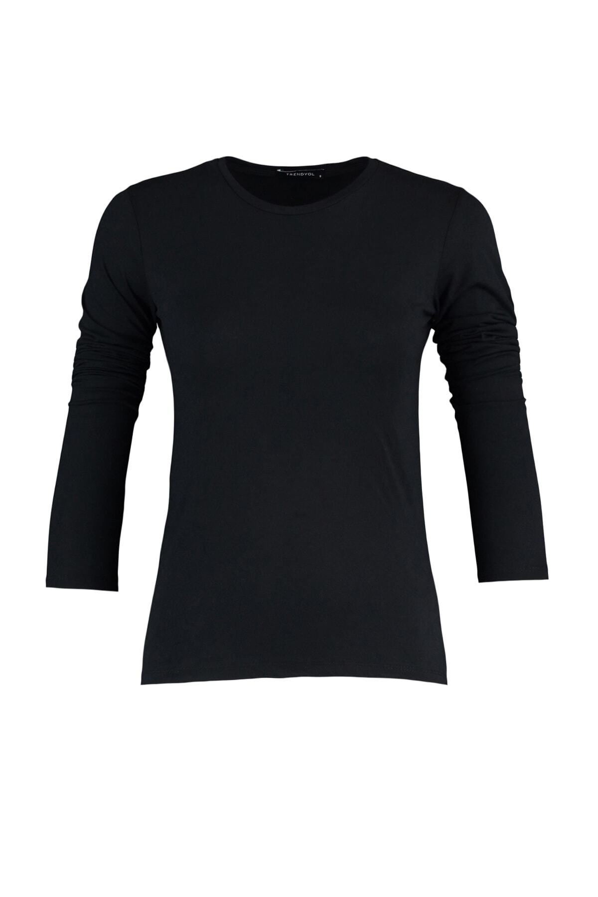 Trendyol Collection-3 Pack White-Grey-Black 100% Cotton Crew Neck T-Shirts - Twoaw21Ts0094 21