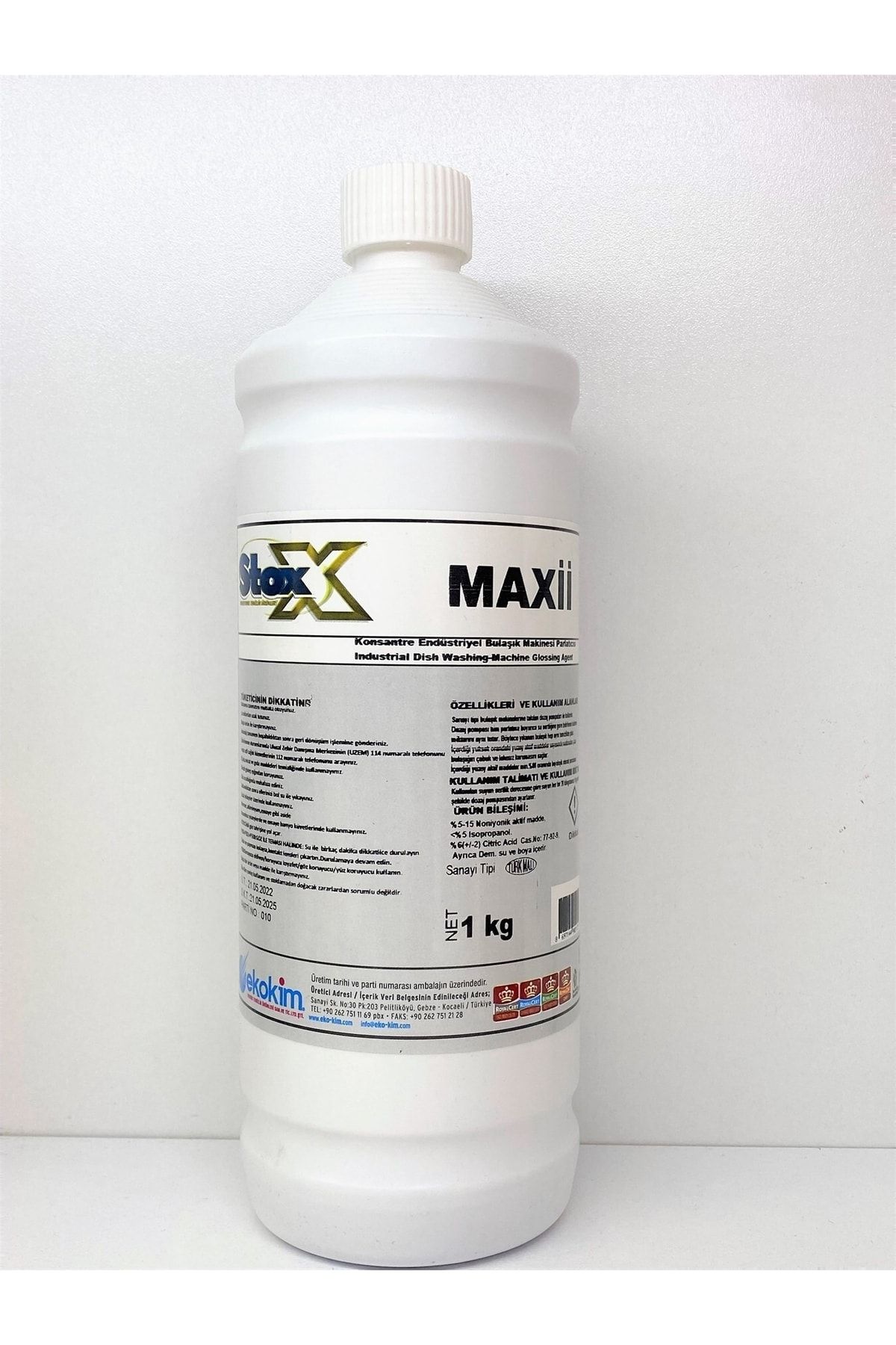 stox Endüstriyel Bulaşık Makinesi Parlatıcı Konsantre Ürün 1 Litre