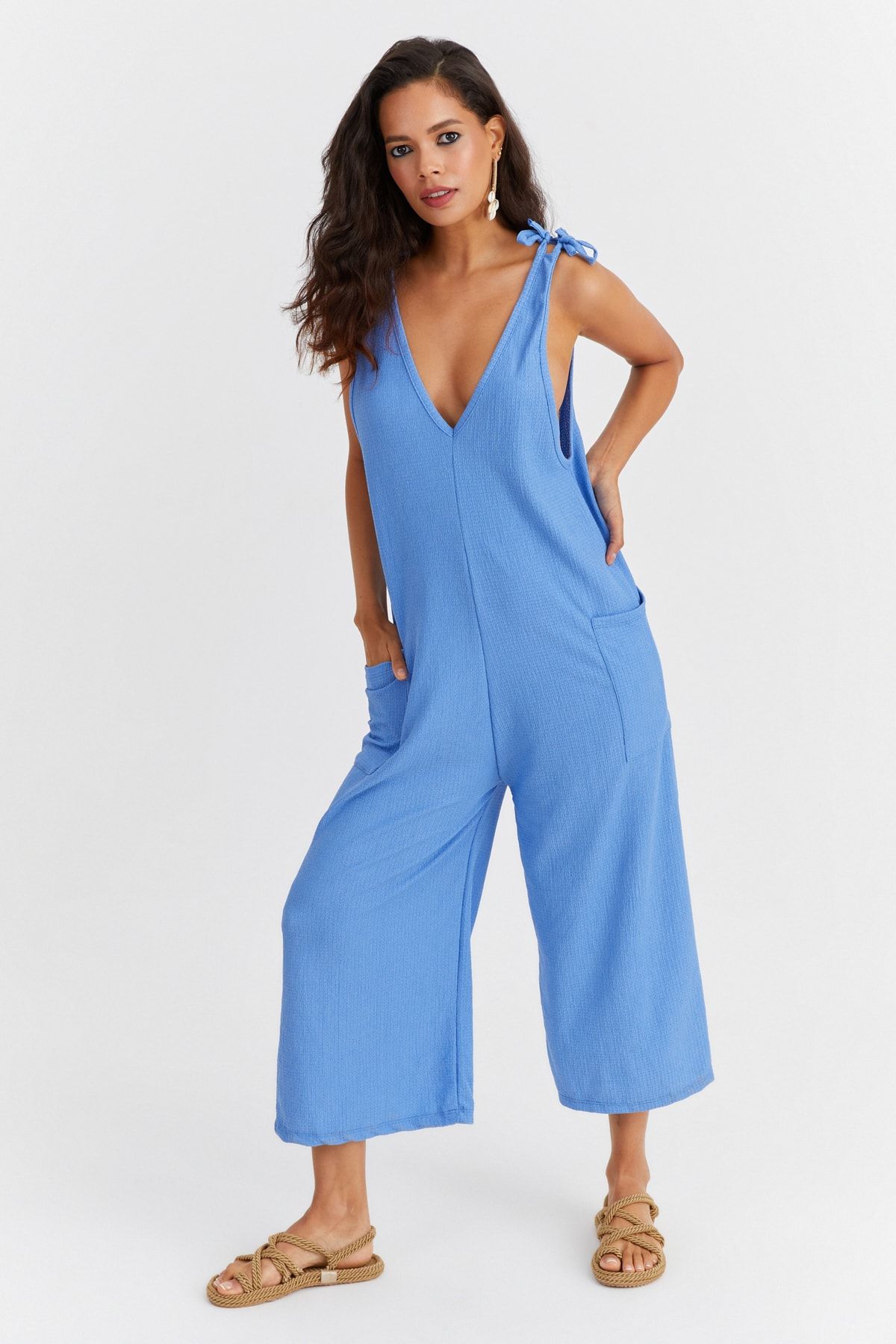 Cool Sexy Jumpsuit Blue Regular fit