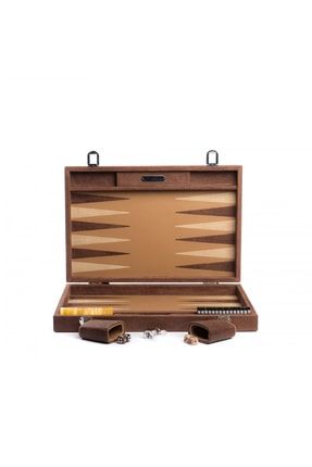 Alaın Backgammon Large Timsah Derisi Büyük Tavla Kahverengi Rengi HC BL 10 HAVANE