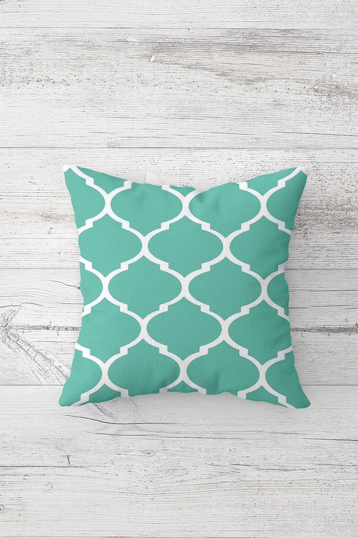 on the clouds-Mint White Tile Pattern One Side Printed Hidden Zipper Pillowcase Throw Pillow Sofa Pillowcase 1