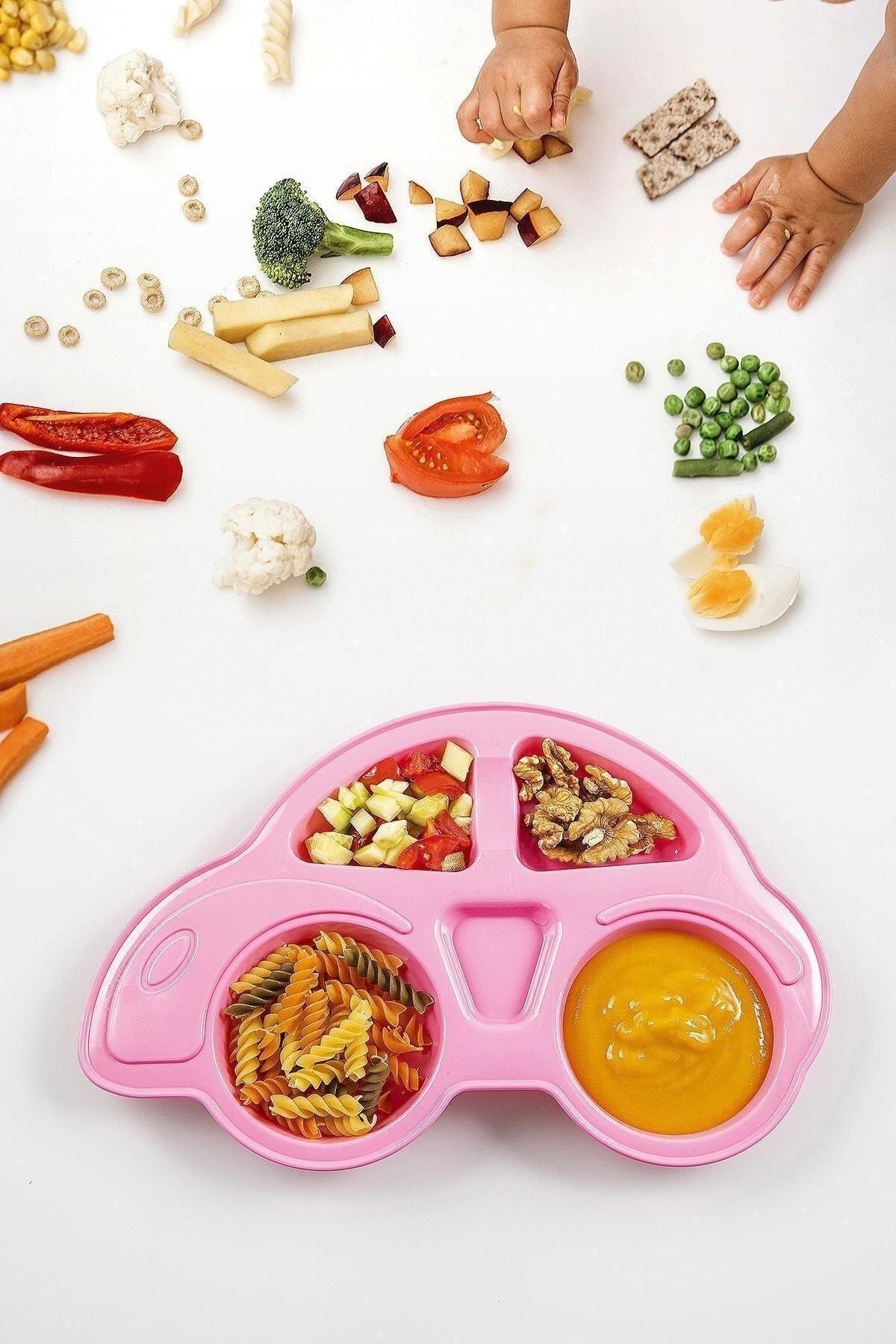 بشقاب غذای کودک مدل ماشین شکل دار