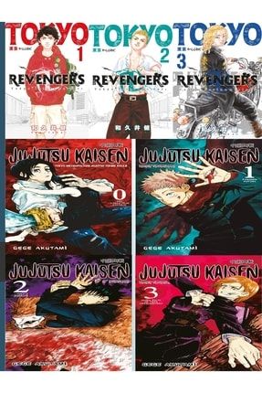 Tokyo Revengers 1-2 -3 Ciltler Jujutsu Kaisen 0-1-2-3 Ciltler Set 978605tokyojujutsu5