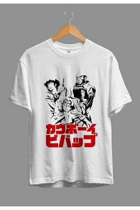Oversize Cowboy Bebop Karakterler Anime Baskılı Tasarım Tişört AKRB0315V
