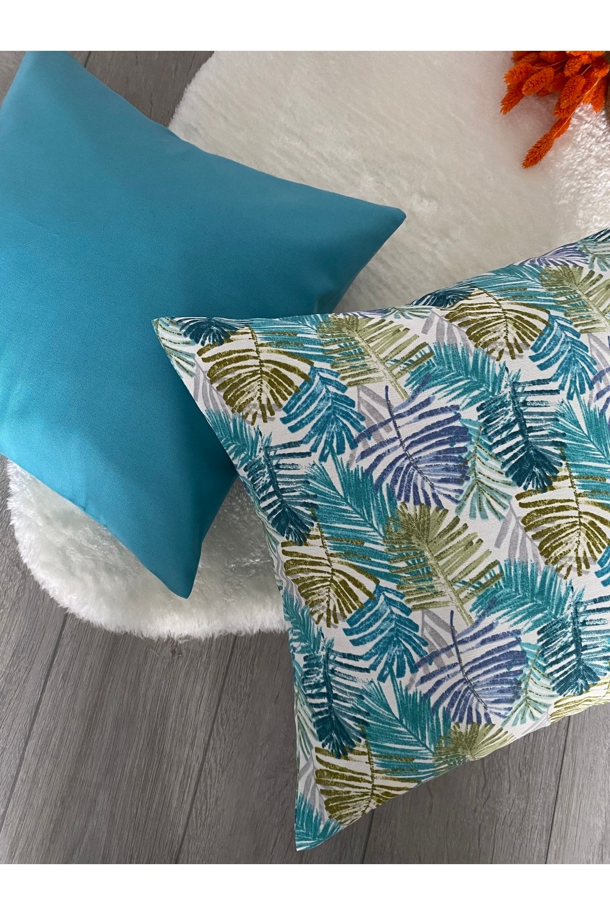 TreeKitchen 4 Throw Pillow Covers and Patterned Runner Trendyol