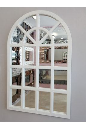 Klasik Model Beyaz Renk Dekoratif Pencere Ayna HPS-1661