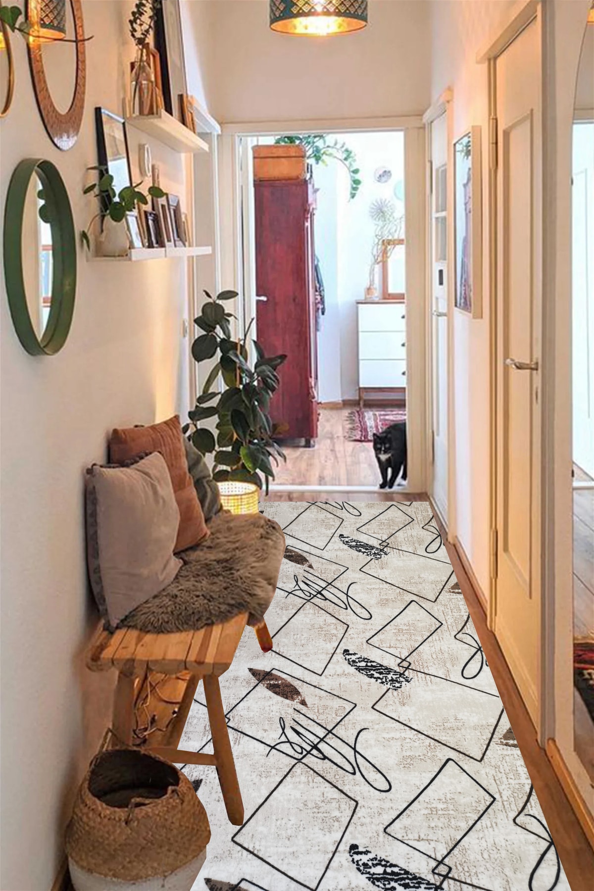 Modern Washable Anti-Slip Base Cutting Roller Runner