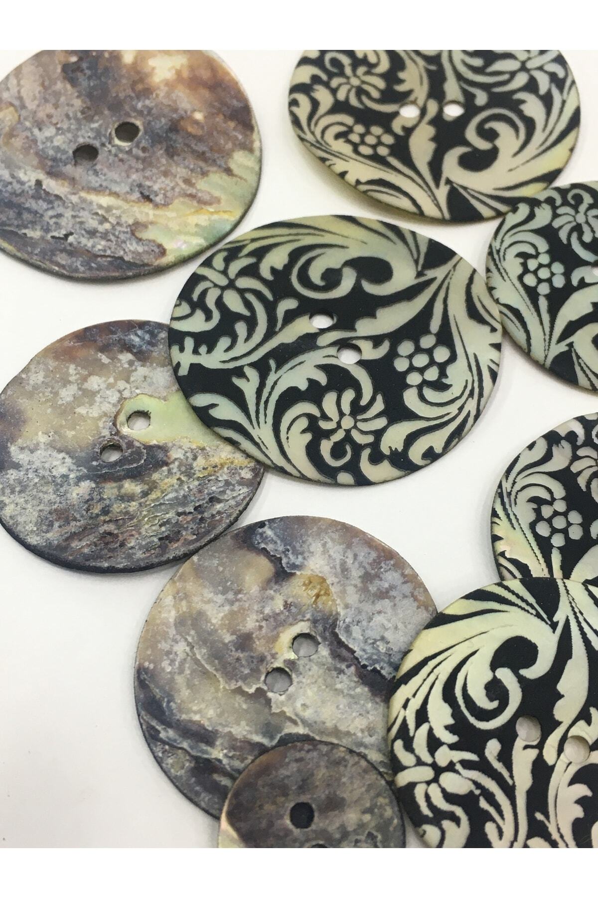 Italian Embellished Mother of Pearl Button Set of 4 1.8 Cm