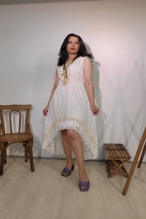 Kadın Kolsuz Önü Kısa Arkası Uzun Fisto Elbise 35154