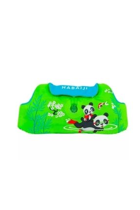 Çocuk Yüzücü Kolluk Ve Yelek Kemer Yeşil Panda Baskılı Tıswın Nabaıjı 8574896