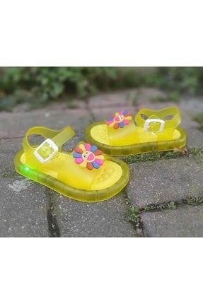Sarı Işıklı Jelly Çocuk Sandalet SA675867