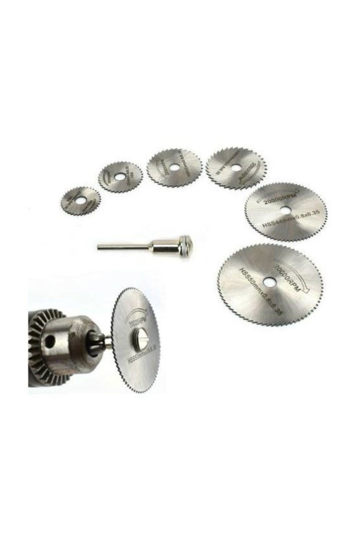 Duffa Mini Dairesel Testere Bıçağı 7 Li Set Döner Dremel Ahşap, Plastik, Laminat Ve Alüminyum